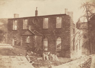 ウェイバリー駅の跡地にある、取り壊し中のレディ・グレノーキー礼拝堂 作： David Octavius Hill and Robert Adamson