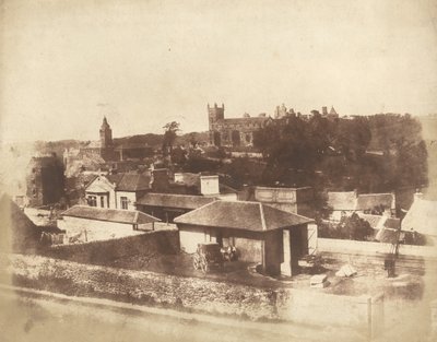 鉄道駅から見たリンリスゴー、市庁舎、聖ミカエル教会、宮殿 作： David Octavius Hill and Robert Adamson