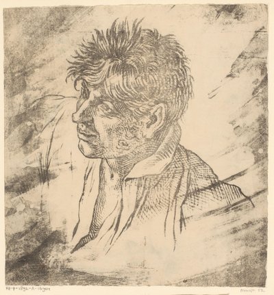 男の肖像 男の頭、横顔 作： David Pièrre Giottino Humbert de Superville