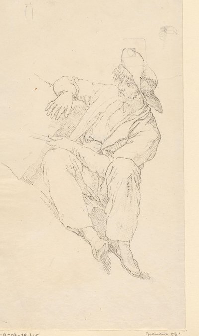 座る漁師 座っている漁師 作： David Pièrre Giottino Humbert de Superville