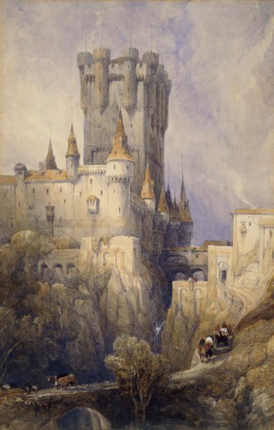 アルカサル、セゴビア、スペイン、1836 作： David Roberts