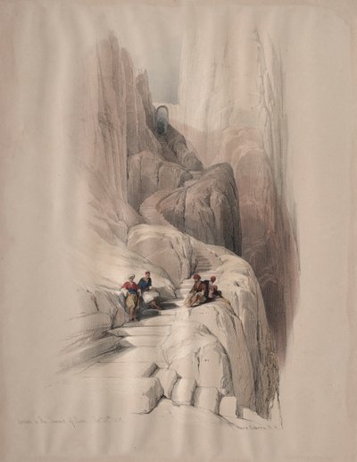 1839年、シナイの頂上への登頂。 作： David Roberts