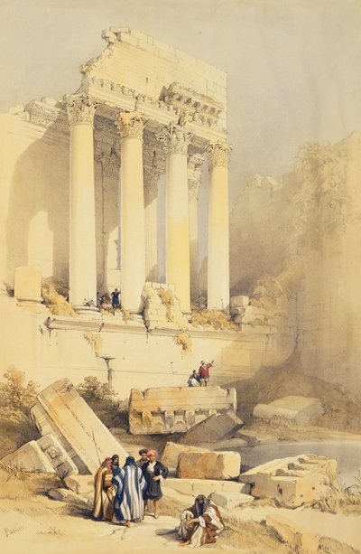 バールベック、ルイ・ハゲ（1806-85）パブによって刻まれた「聖地」のボリュームIIからのプレート79。 1843 作： David Roberts