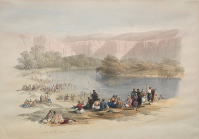 ヨルダンの銀行、1839年。 作： David Roberts