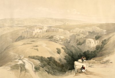 1839年4月6日、ベツレヘム、ルイ・ハゲ（1806-85）パブによって刻まれた「聖地」のボリュームIIのプレート85。 1843 作： David Roberts
