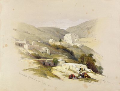 1839年3月29日、「聖地」のボリュームIIからのルド（古代リッダ）の聖ジョージ教会。 1842年にロンドンで発行されたLouis Haghe（1806-85） 作： David Roberts