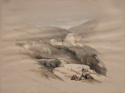 ラッドにある聖ジョージのキリスト教会、古代リッダ、1839年。 作： David Roberts