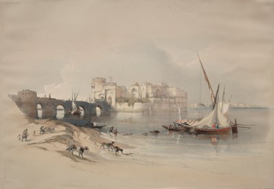シドンの城塞、1839年。 作： David Roberts
