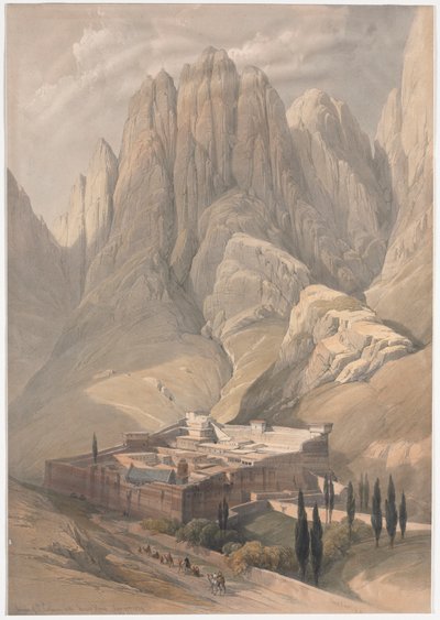 ホレブ山と聖カタリナ修道院 作： David Roberts