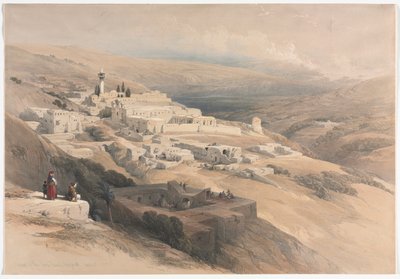 テラサンタ修道院、ナザレ、1839年。 作： David Roberts