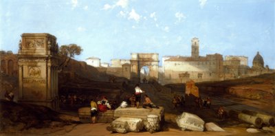ローマのティトゥスのアーチ 作： David Roberts