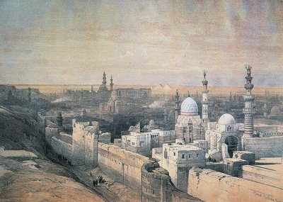 エジプト、カイロ、1839年のリトグラフ 作： David Roberts