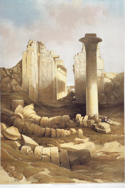 エジプト、カルナック神殿の柱状のホール、デビッド・ロバーツ撮影 作： David Roberts