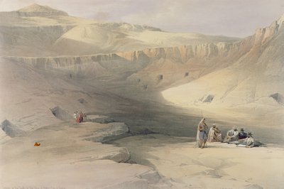 ルイ・ハゲ（1806-85）によって刻まれた「エジプトとヌビア」からの王家の谷への入り口 作： David Roberts