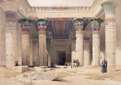 フィラエ神殿の大ポルティコ-ヌビア、1842年から1849年 作： David Roberts