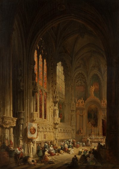 大聖堂の内部、1822年または1829年 作： David Roberts