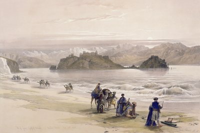 1839年2月27日、アラビアのアカバ湾、グレア島、「聖地」のボリュームIIIのプレート108。 1849 作： David Roberts