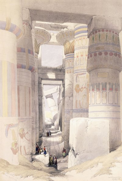 カルナック、1838年11月27日、1842年から1849年 作： David Roberts