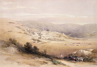 ナザレ、1839年4月28日、ルイ・ハゲ（1806-85）パブによって刻まれた「聖地」のボリュームIのプレート28。 1842 作： David Roberts