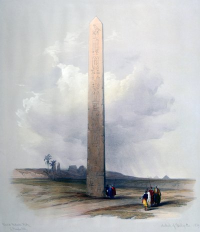 ヘリオポリスのオベリスク、1839年。 作： David Roberts