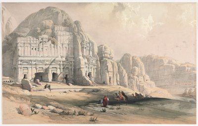 渓谷の東端、ペトラ、1839年。 作： David Roberts