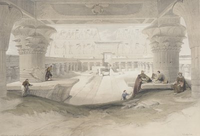エドフ神殿のポルティコ 作： David Roberts