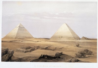 ジーゼのピラミッド-「The Holy Land」（ロンドン）1849年所収 作： David Roberts