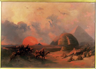 シムーンの接近に関する砂漠の回想 作： David Roberts