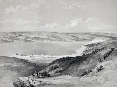 デヴィッド・ロバーツ（1796-1864）のリトグラフ「ガリラヤの海」（『聖地への航海』より 作： David Roberts