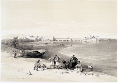 Sidon (Said)、1839年4月28日に描かれた「The Holy Land」、ロンドン1849年版に掲載されている。 作： David Roberts