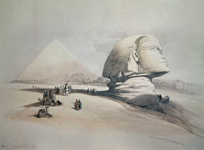 ギザのスフィンクスリトグラフ 作： David Roberts