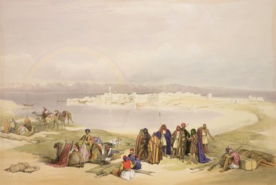1839年2月11日のスエズ、ルイ・ハゲ（1806-85）パブによって彫刻された「聖地」のボリュームIIIのプレート124。 1849 作： David Roberts