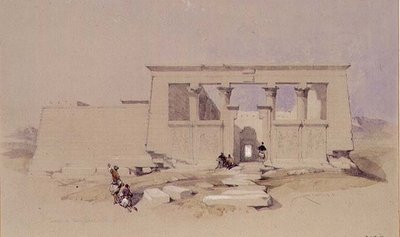 ヌビア1849年のワディダボッド寺院 作： David Roberts