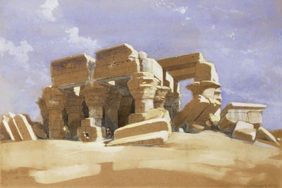 コムオンボ神殿、上部エジプト、1838年 作： David Roberts