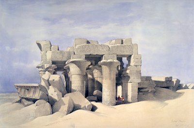 コムオンボのソベク神殿とハロエリス神殿、19世紀 作： David Roberts