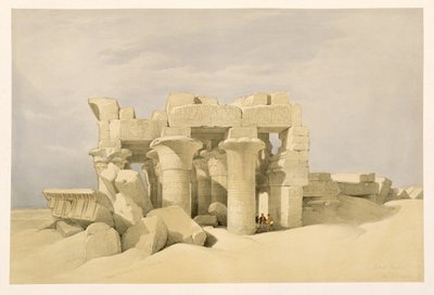 Kom Omboにあるソベク神殿とハロエリス神殿、「エジプトとヌビア」Vol.2から 作： David Roberts