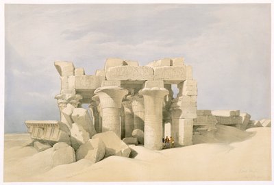 エジプト、コム・オンボのセベクとホルスの神殿、19世紀 作： David Roberts