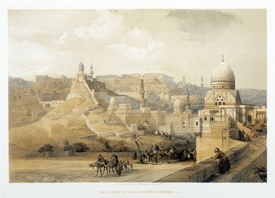 カイロのシタデル、「聖地」のメヘメット・アリの宮殿、ロンドン1849年。 作： David Roberts