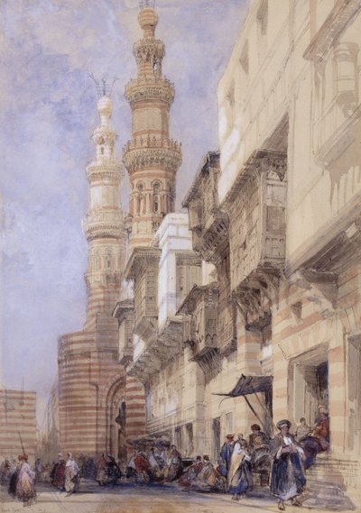 メトワリーの門、カイロ、1838 作： David Roberts