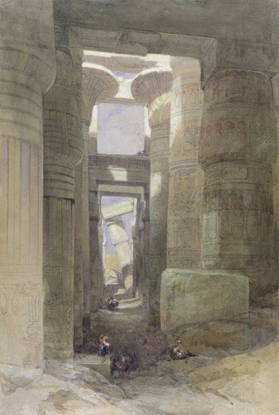 アメン・ラーの地大寺院、大列柱室 作： David Roberts