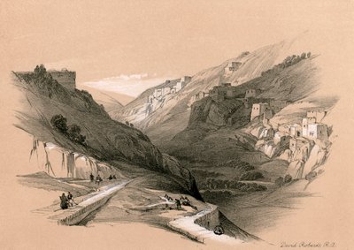 シロアムの下部プール、1855年。 作： David Roberts