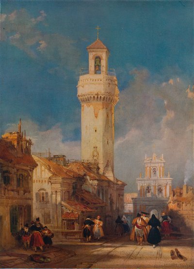 コルドバのサンニコラスデラヴィラ教会の塔、1834年 作： David Roberts