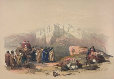 ルイ・ハゲ（1806-85）によって刻まれた「聖地」からのアーロンの墓 作： David Roberts