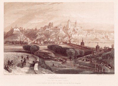 デビッド・ロバート（1796-1864）が1837年に旅行した際に作成したスペイン・サラマンカの景色 作： David Roberts