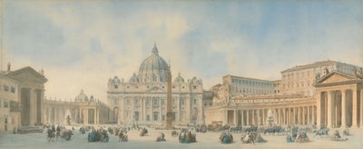 ローマのサン・ピエトロ大聖堂の眺め 作： David Roberts
