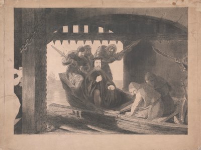 グロスター公がカレーの水門に連れて行かれる、1380年 作： David Scott