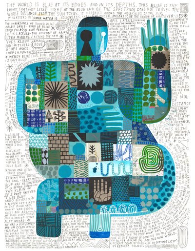 Blue At Its Edges, 2023（紙にアクリル、鉛筆） 作： David Shillinglaw
