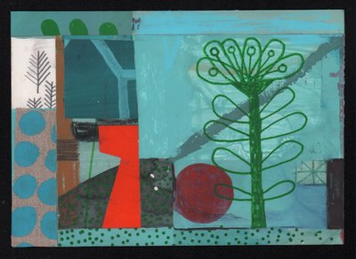 In Bloom In Bloom, 2023（ペイントとコラージュ） 作： David Shillinglaw