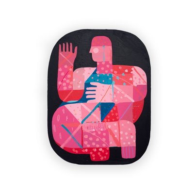 Nuclearus 1、2023（ペイントとコラージュ） 作： David Shillinglaw