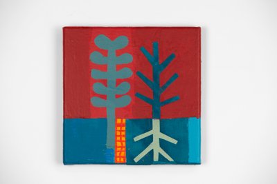 ワイルド・ファイア、2021年（ペイント、コラージュ） 作： David Shillinglaw